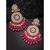 Elegant wear faux kundan studded drop dangle earrings with beaded