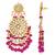 Elegant wear faux kundan studded drop dangle earrings with beaded