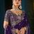 Purple embroidered satin designer saree