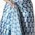 White floral poly chiffon saree