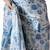 White floral poly chiffon saree