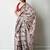 White floral poly chiffon saree