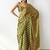 Yellow poly chiffon saree
