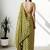 Yellow poly chiffon saree