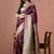 Purple ethnic motifs zari art silk heavy work banarasi saree