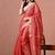 Red checked pure cotton handloom saree