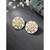 Gold plated kundan studded big stud earrings ethnic jewelry