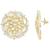 Gold plated kundan studded big stud earrings ethnic jewelry