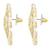 Gold plated kundan studded big stud earrings ethnic jewelry