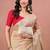 Beige woven design pure cotton handloom saree