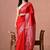 Red ethnic motifs zari art silk banarasi saree