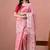 Pink floral pure cotton handloom saree