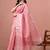 Pink floral pure cotton handloom saree