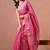 Pink woven design zari pure cotton handloom saree