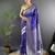 Blue woven design zari silk blend banarasi saree