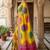 Yellow bandhani zari heavy work saree