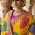 Yellow bandhani zari heavy work saree