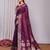 Purple woven design zari designer banarasi saree
