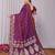 Purple woven design zari designer banarasi saree