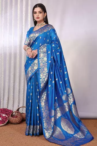 Blue blue banarasi sarees