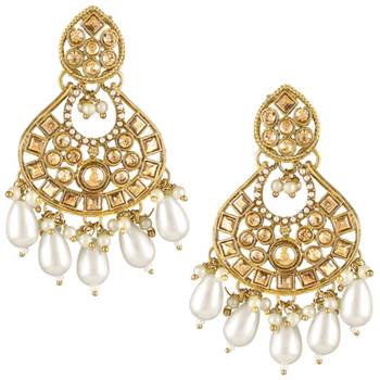 Crystals beads studded ethnic dangle earrings jewelry for women 1
