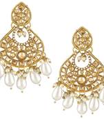 Crystals beads studded ethnic dangle earrings jewelry for women