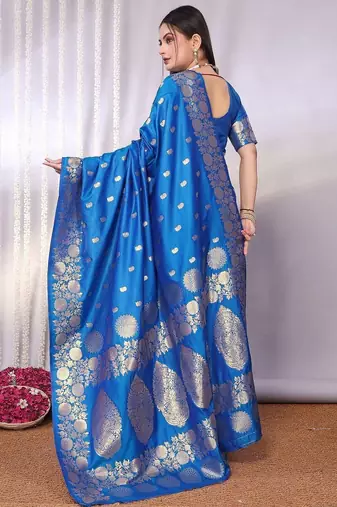 Blue blue banarasi sarees