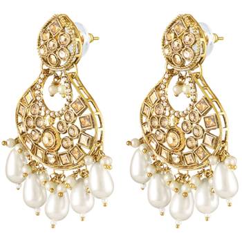 Crystals beads studded ethnic dangle earrings jewelry for women 2