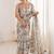 Multicolor sequinned pure chiffon ikat saree