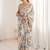 Multicolor sequinned pure chiffon ikat saree