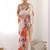 Off white floral sequinned pure chiffon designer saree