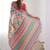 Pink ethnic motifs mirror work pure chiffon saree