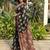 Black printed cotton mulmul sarees