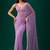 Lavender embellished embroidered pure chiffon saree