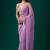 Lavender embellished embroidered pure chiffon saree