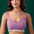 Lavender embellished embroidered pure chiffon saree