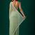 Sea green woven design embroidered pure chiffon saree