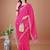 Pink bandhani embroidered bandhani saree