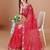 Red bandhani embroidered bandhani saree