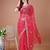 Red bandhani embroidered bandhani saree