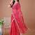 Red bandhani embroidered bandhani saree