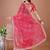 Red bandhani embroidered bandhani saree