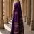 Purple woven design silk blend designer banarasi saree