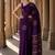 Purple woven design silk blend designer banarasi saree