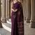 Purple warli silk blend designer banarasi saree