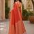Red woven design zari poly georgette designer saree