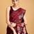Maroon soft silk saree with unstitched blouse piece