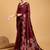 Maroon soft silk saree with unstitched blouse piece