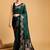Green ethnic motif woven design zari banarasi saree