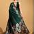Green ethnic motif woven design zari banarasi saree